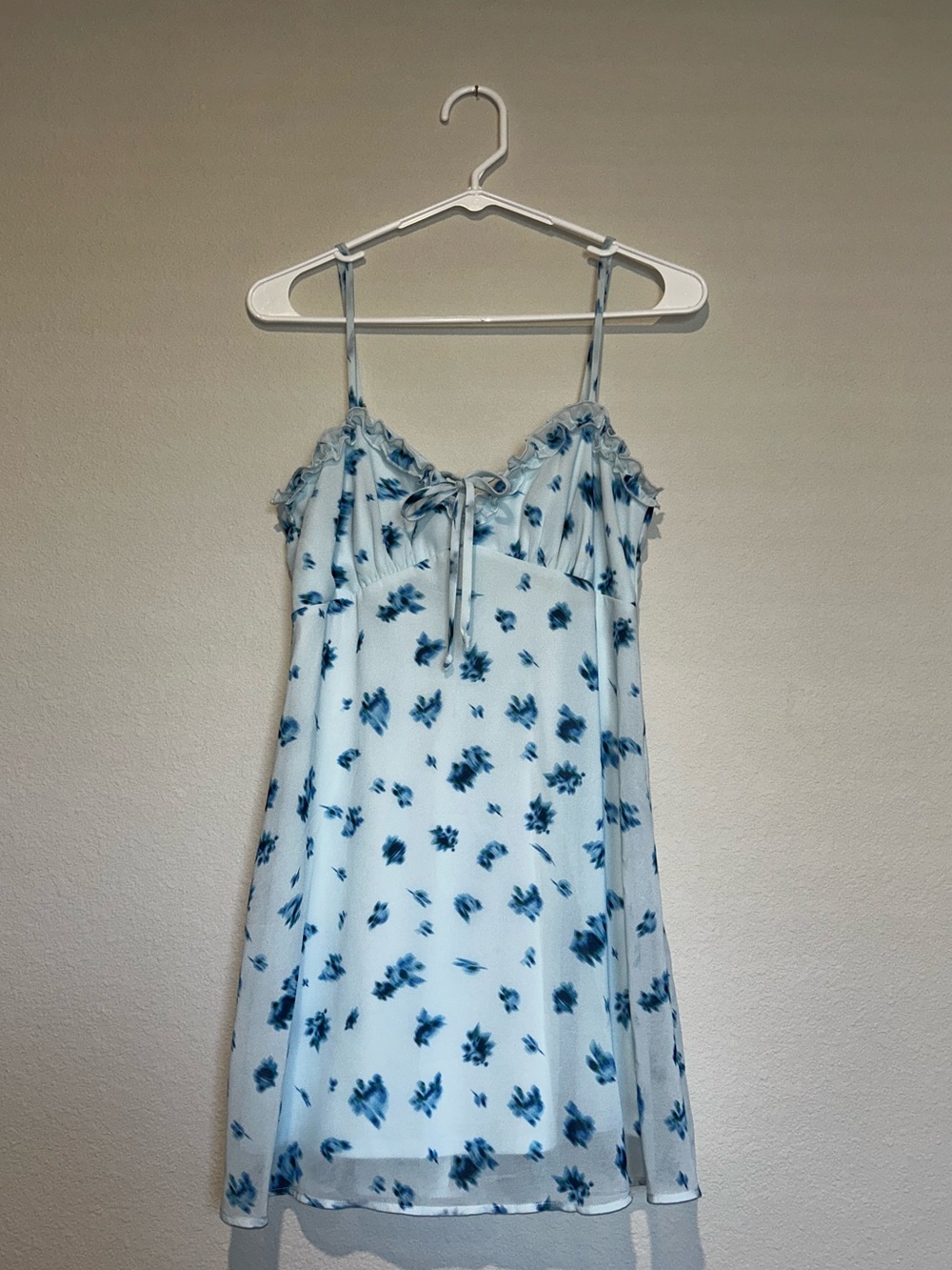wild fable Light Blue Floral Mini Slip Dress